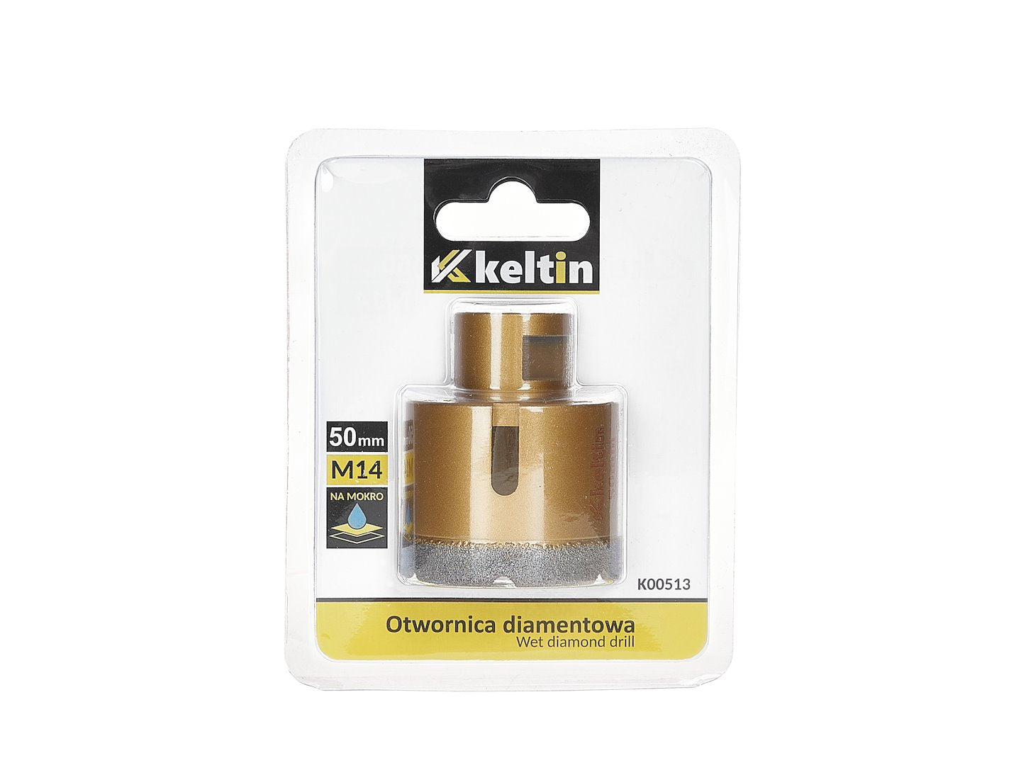 Diamantový vykružovací korunkový vrták 50mm, M14, Keltin