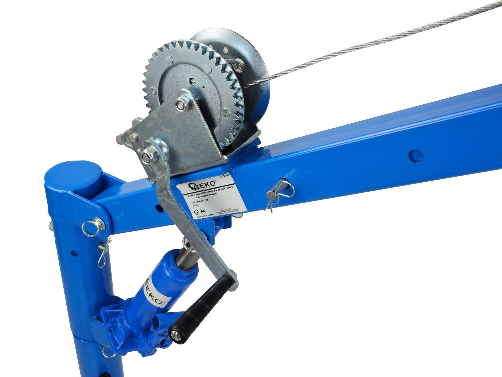 Dielenský hydraulický žeriav s navijákom 450kg Geko