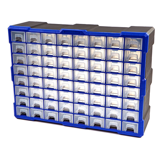 Dielenský organizér - box 52 x 16 x 37 cm, 64 zásuviek