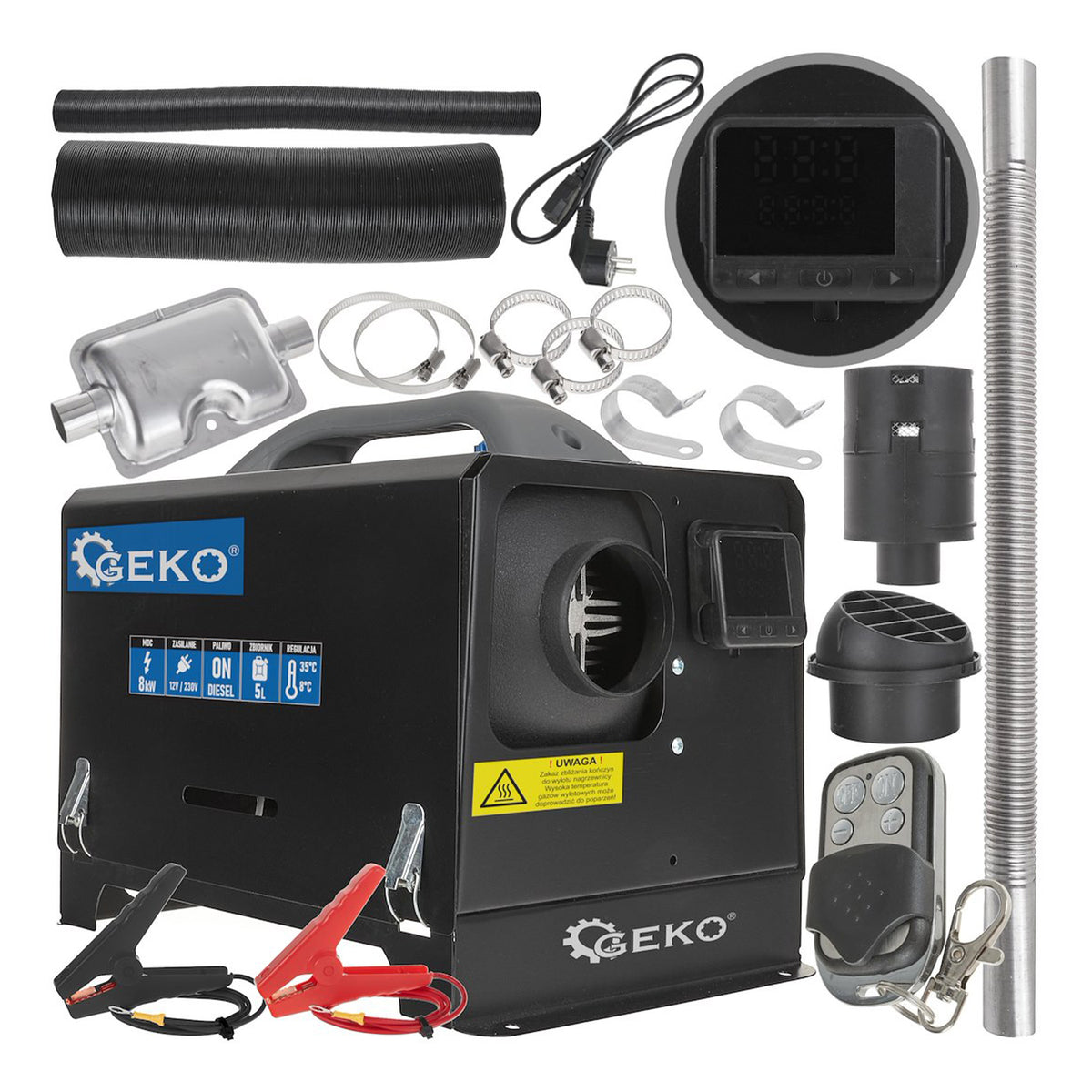 Dieslový ohrievač - nezávislé kúrenie do auta 12V/230V, 8kW, Geko