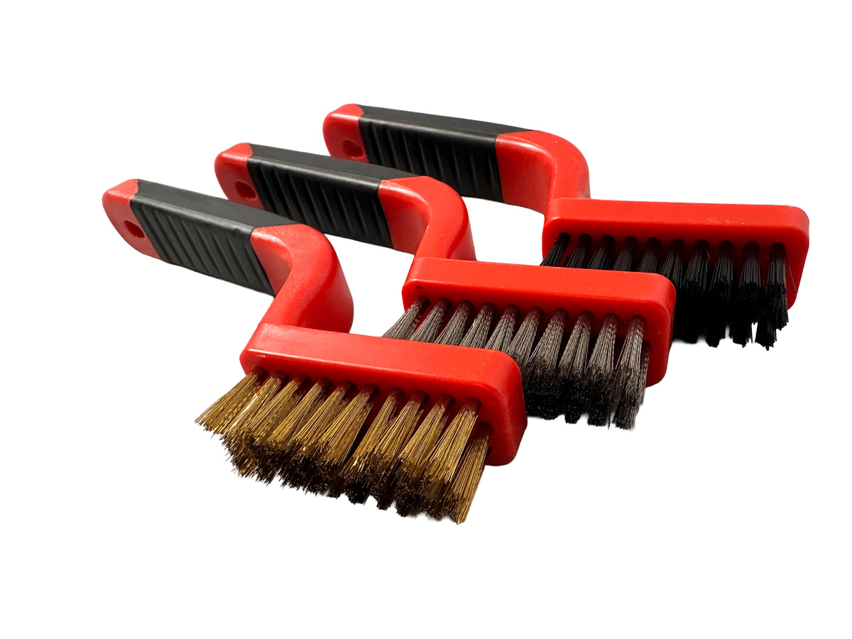 Drôtené kefy na čistenie a odstraňovanie hrdze, sada 3ks, dĺžka 170mm, Gebo Tools