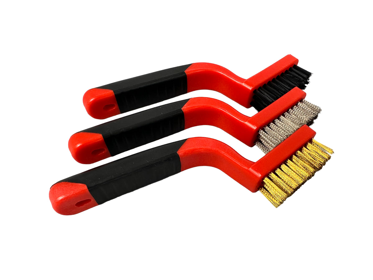 Drôtené kefy na čistenie a odstraňovanie hrdze, sada 3ks, dĺžka 170mm, Gebo Tools