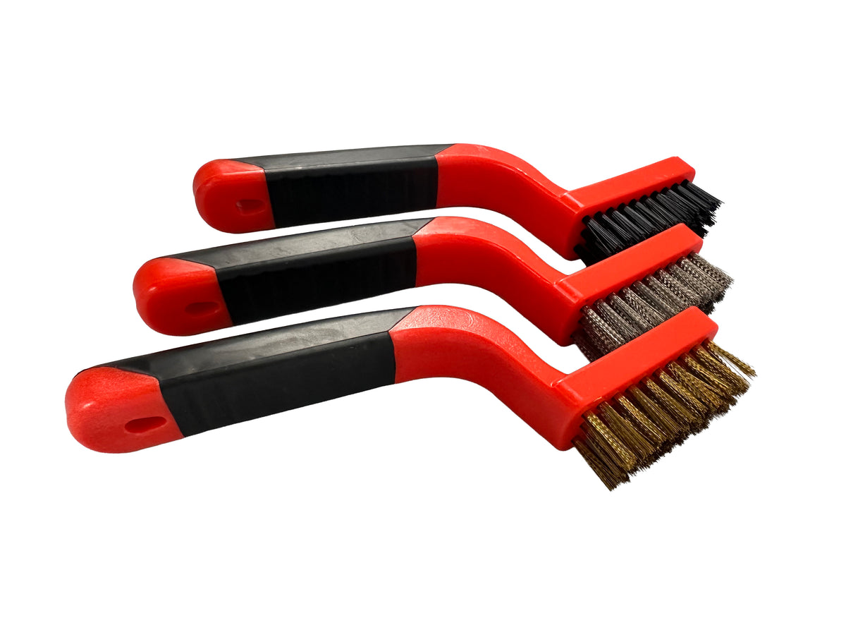 Drôtené kefy na čistenie a odstraňovanie hrdze, sada 3ks, dĺžka 170mm, Gebo Tools