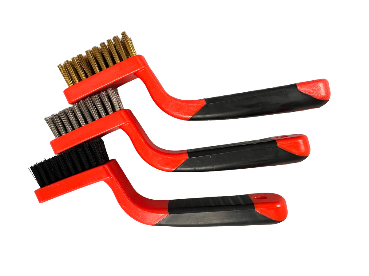 Drôtené kefy na čistenie a odstraňovanie hrdze, sada 3ks, dĺžka 170mm, Gebo Tools