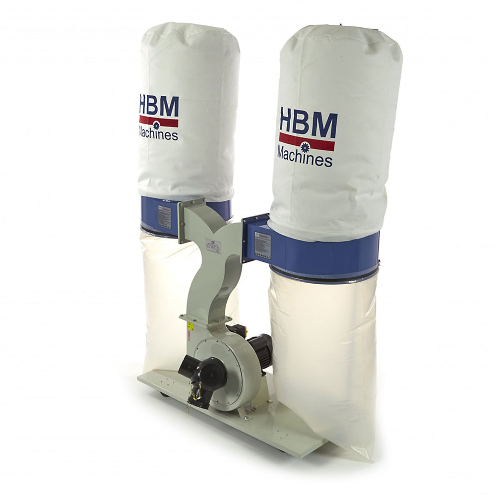 Dvojitý odsávač prachu a pilín s filtráciou HBM 300 230V