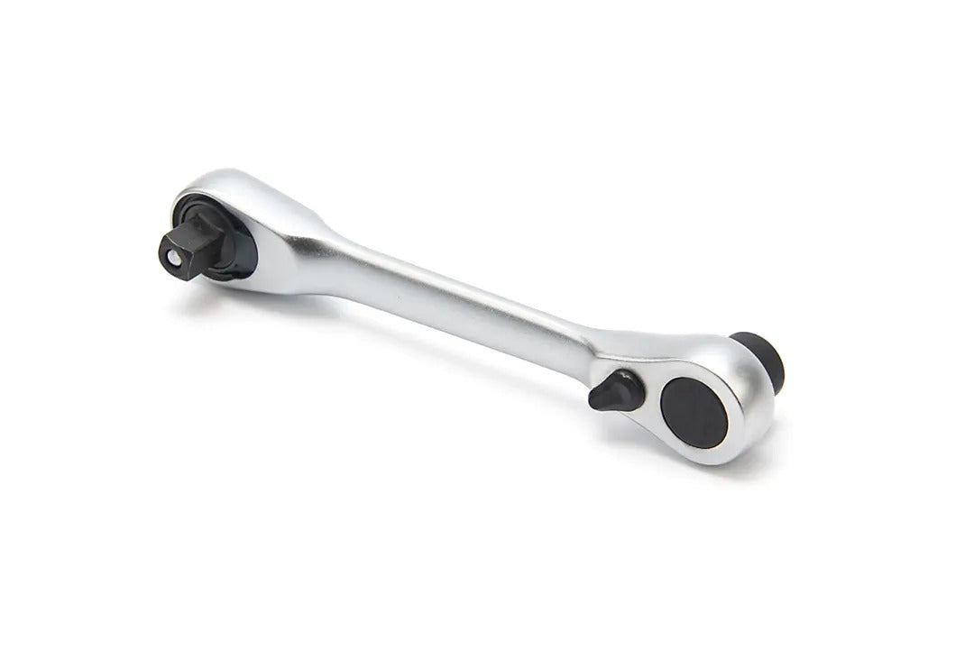 Kľúč s račňou, obojstranný 2 v 1, štvorhran 1/4'' a HEX bity do úzkych priestorov