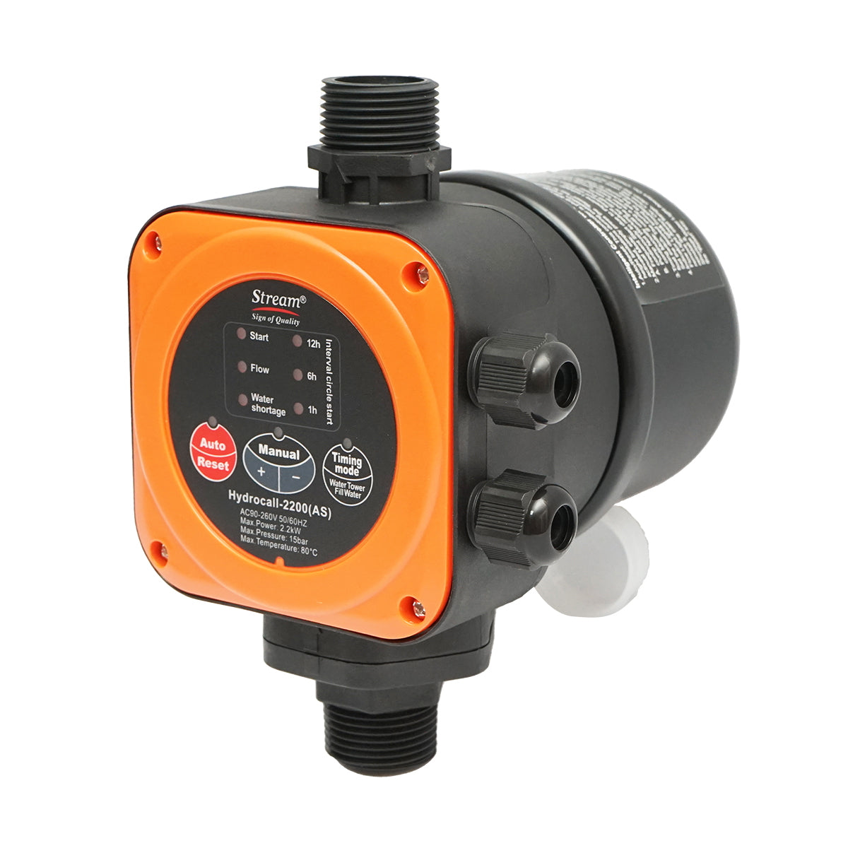 Elektronický tlakový spínač pre čerpadlá, 2,2kW, 220V, 15bar HYDROCALL-2200AS