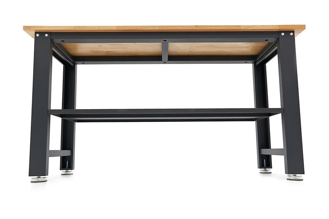 Výškovo nastaviteľný pracovný stôl s masívnou drevenou doskou 160cm HBM