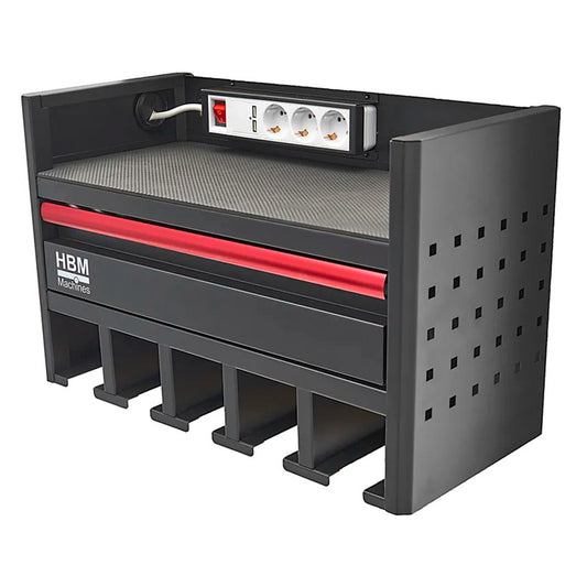 Závesná skrinka - nástenný organizér na elektrické a pneumatické náradie, 1 šuflík, zásuvka 220V