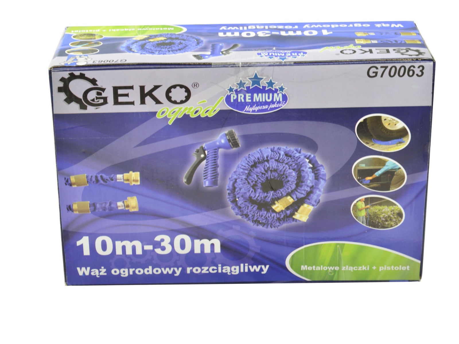 Flexibilná zmršťovacia/rozťahovacia záhradná hadica s postrekovačom 10 - 30m