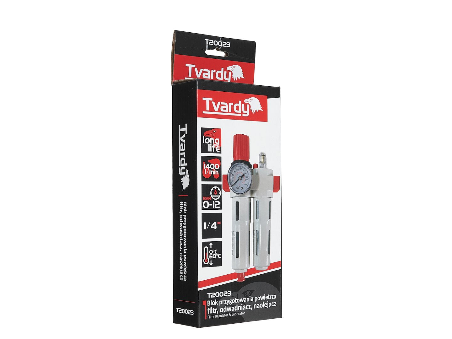 Filter, reduktor tlaku, olejnička pre pneumatické rozvody 1/4'' Tvardy