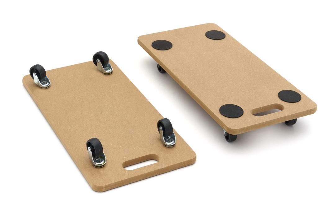 Sada 2 univerzálnych plošinových vozíkov na prepravu 2 x 200 kg 580 x 300 mm hbm