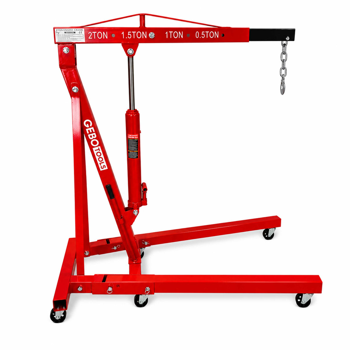 Dielenský hydraulický žeriav - žirafa 2t, skladací, Gebo Tools