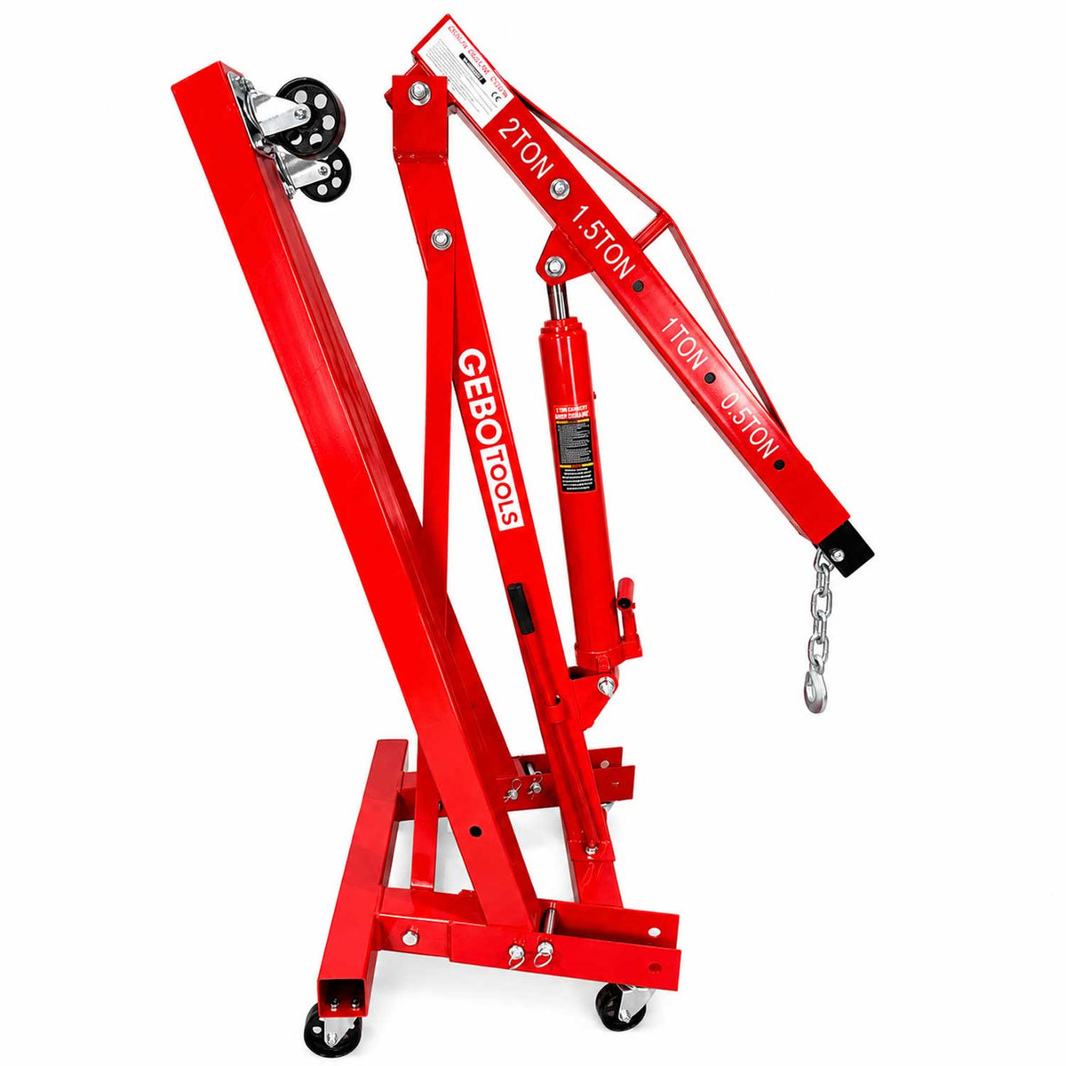 Dielenský hydraulický žeriav - žirafa 2t, skladací, Gebo Tools