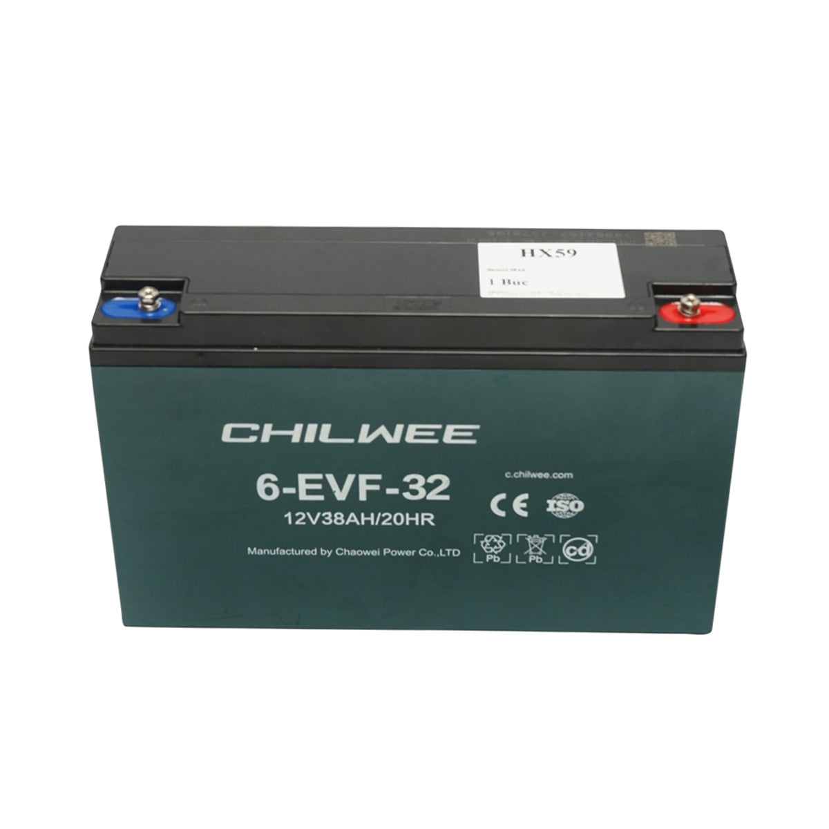 Gélový VRLA akumulátor pre elektrobicykel 6-EVF-32, 12 V, 38 Ah (20HR), CHILWEE