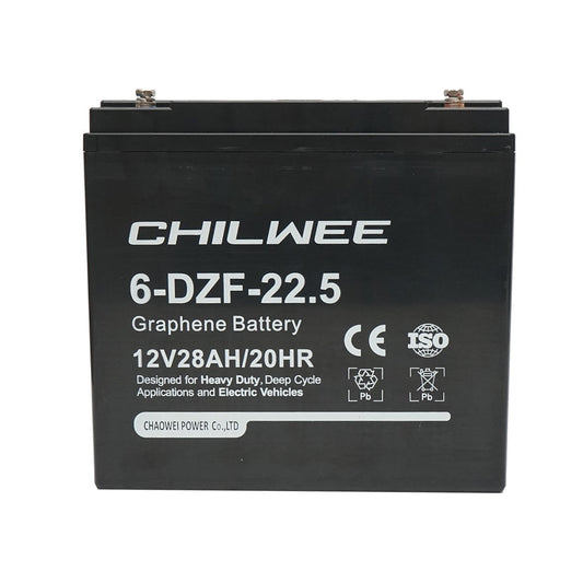 Gélový VRLA akumulátor s grafénom pre elektrický bicykel 6-DZF-22.5, 12V, 28Ah-20HR CHILWEE