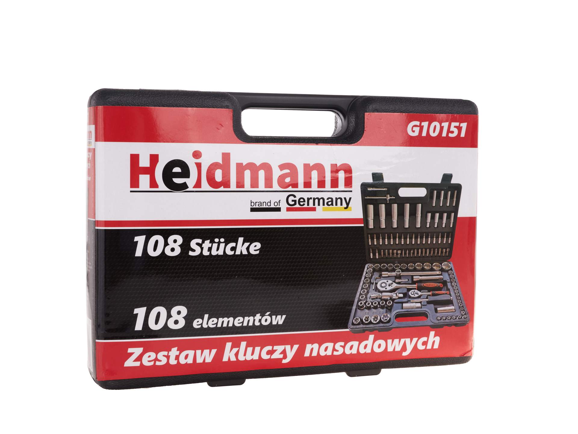 Gola sada náradia 108ks 1/4'' 1/2'' Cr-V Heidmann