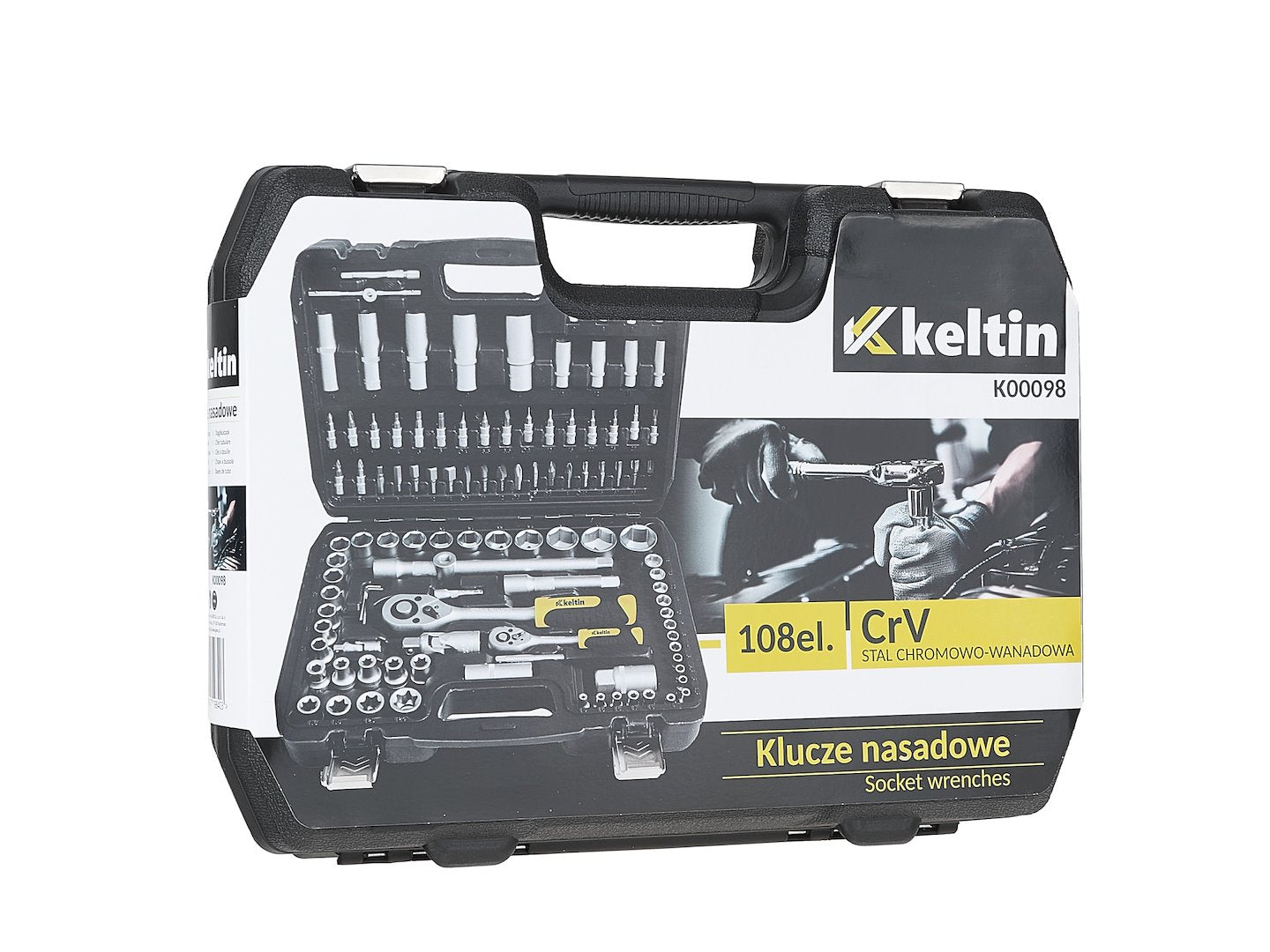 Gola sada náradia 108ks 1/4", 1/2" Geko