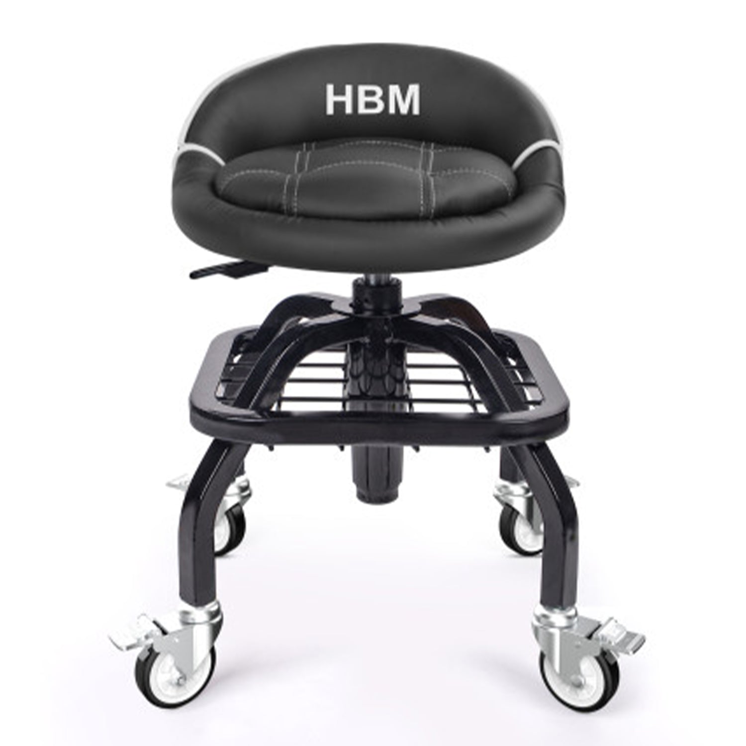 Pracovná dielenská stolička, pojazdná, výškovo nastaviteľná HBM Machines
