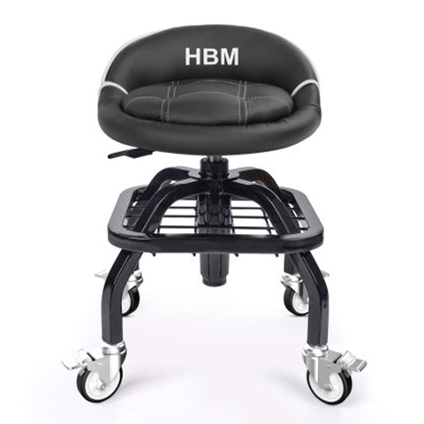 Pracovná dielenská stolička, pojazdná, výškovo nastaviteľná HBM Machines