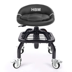 Pracovná dielenská stolička, pojazdná, výškovo nastaviteľná HBM Machines