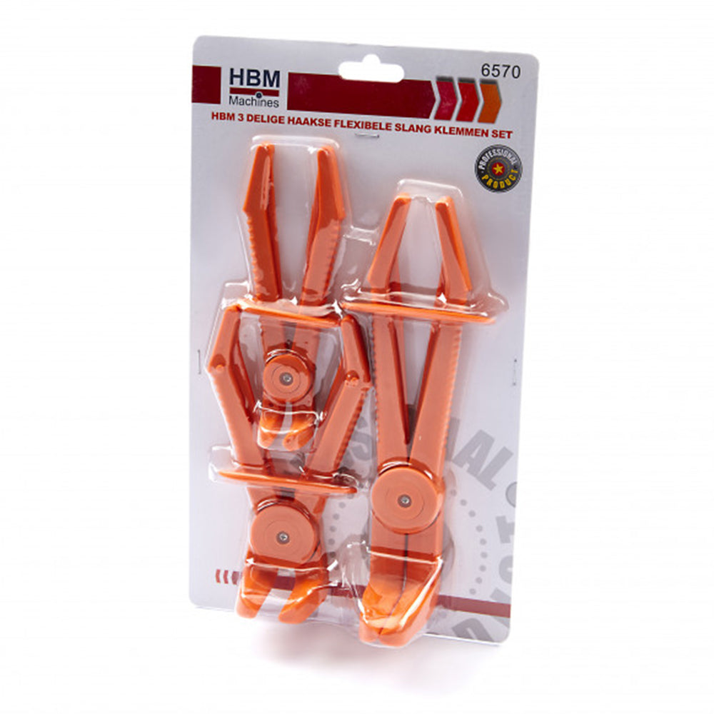 Sada klieští na upchatie palivového potrubia s rovným uhlom 3 kusy hbm