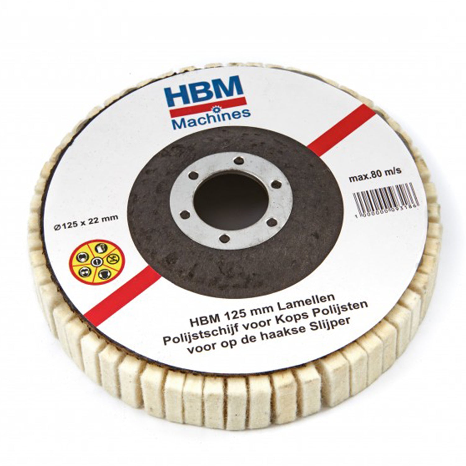 Leštiaci kotúč - plstený filcový 125mm HBM