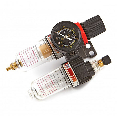 Odlučovač vody a mazania s regulátorom tlaku 1/4'' HBM model 2