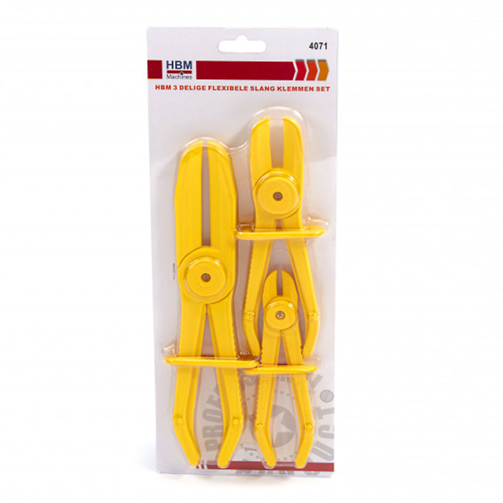 Sada klieští na upchatie hadíc 3 kusy hbm