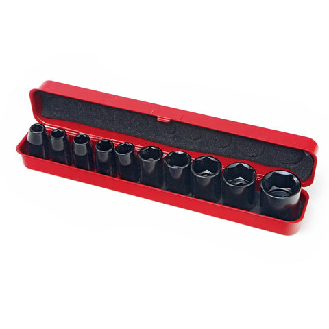 Sada krátkych rázových nástrčiek 1/2, 9–27 mm, 10 kusov hbm holandsko