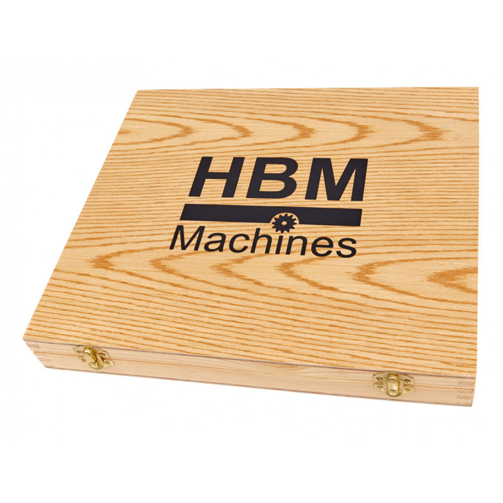 Sada 8 profesionálnych sekáčov do dreva s brúsnym kameňom a prípravkom na brúsenie