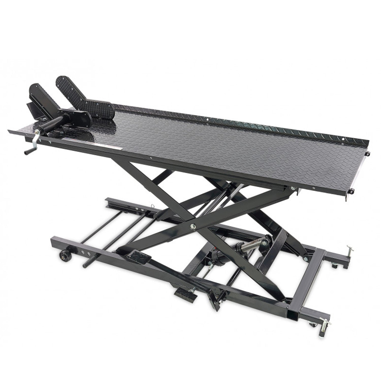 Hydraulický nožnicový zdvihák - zdvíhacia plošina pre motocykle 450kg HBM 200 čierny