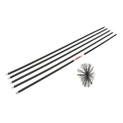 Sada na čistenie komína, dymovodov, 7m, 6ks HBM