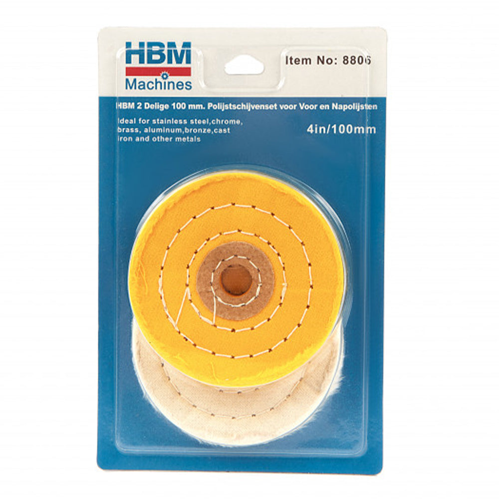 Sada 2 leštiacich kotúčov na predleštenie a doleštenie 100mm – HBM