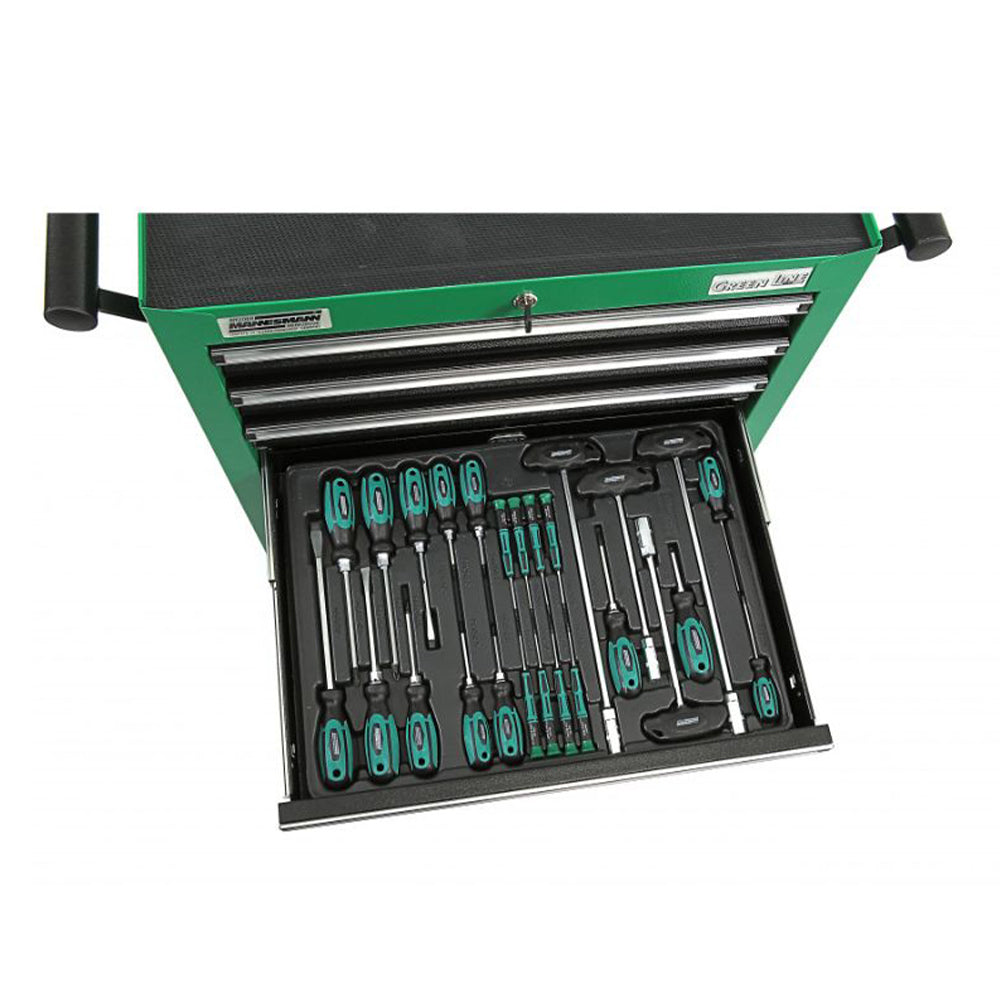 Skrinka Mannesmann so 7 zásuvkami, vybavená náradím 321 kusov