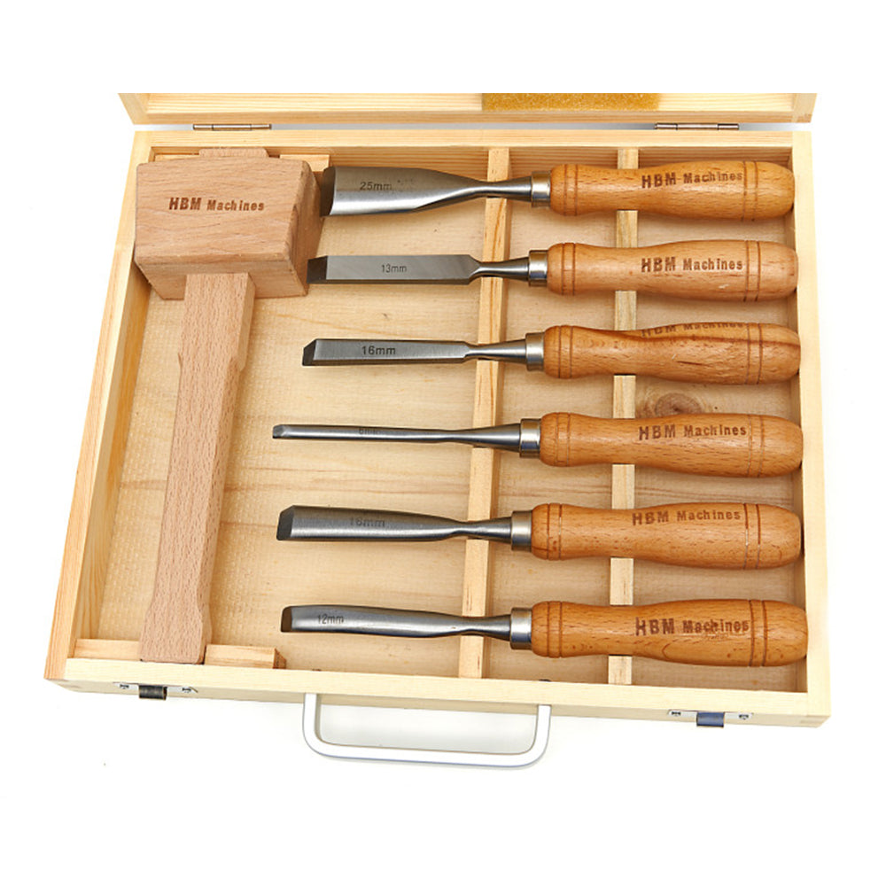 Sada sekáčov do dreva s kladivom, 7ks HBM