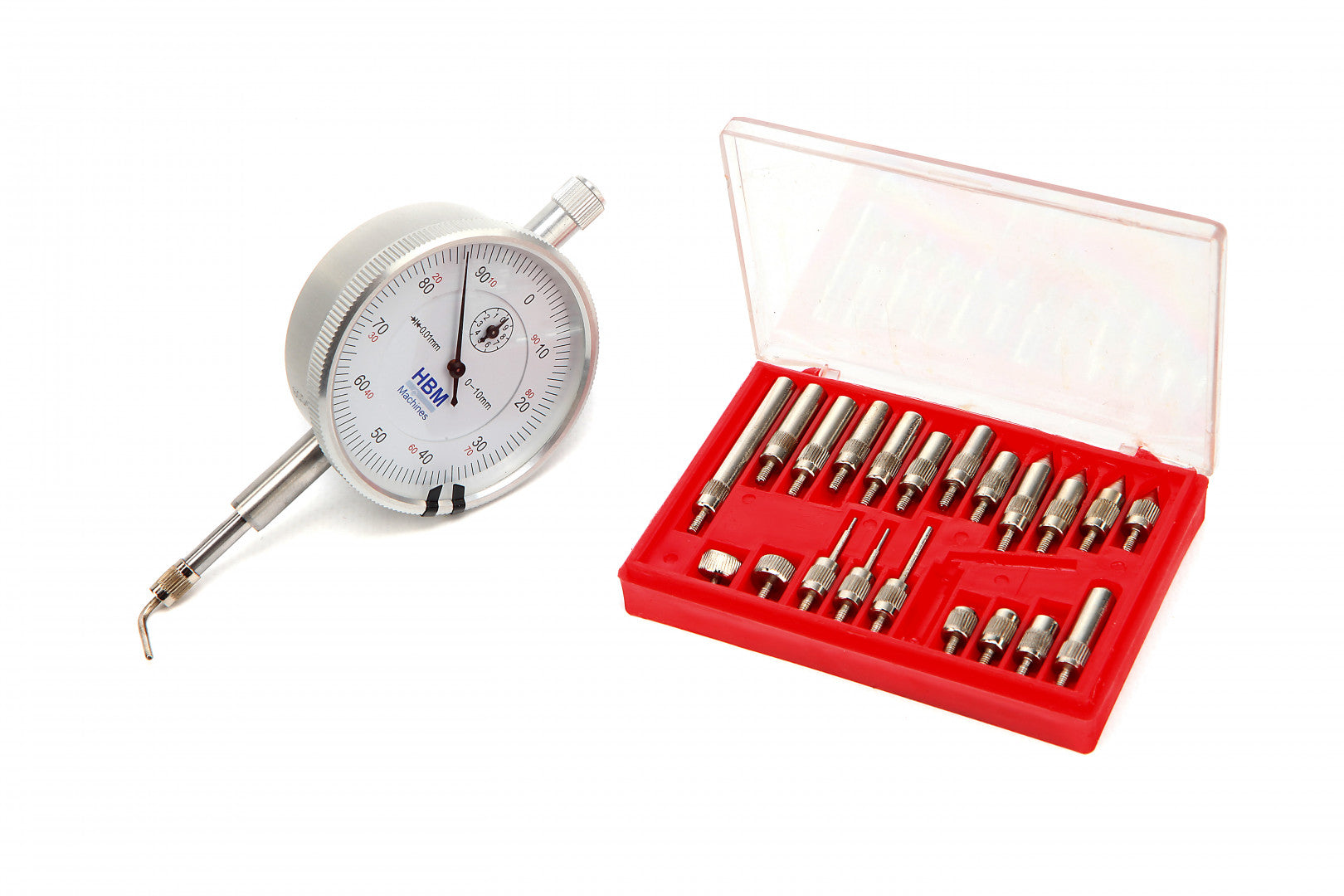 Sada nadstavcov a dotykových hrotov pre číselný úchylkomer 22 kusov hbm