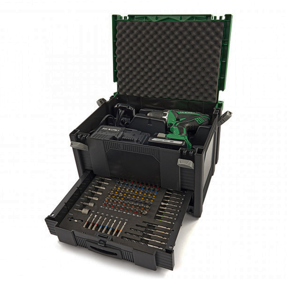 Sada náradia s aku vŕtačkou/šraubovákom Hikoki, 2 akumulátory 1.5 Ah a nabíjačka