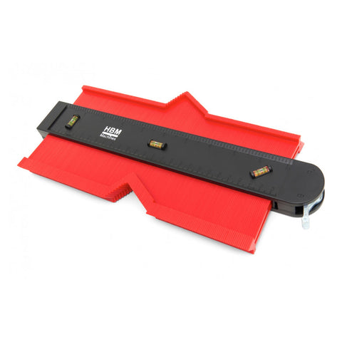 Magnetická šablóna na profily s vodováhou profesionálna 305 x 130 x 21 mm HBM