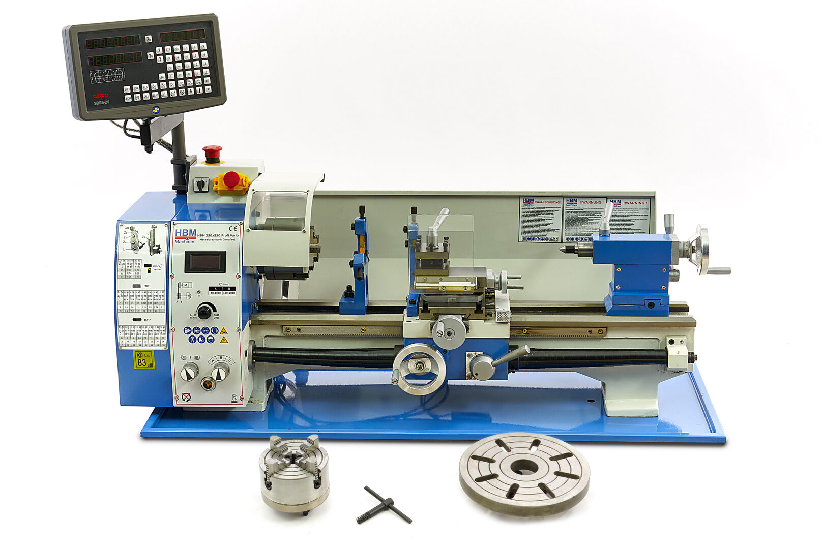 Profesionálny sústruh na kov 250 x 550 Vario DRO