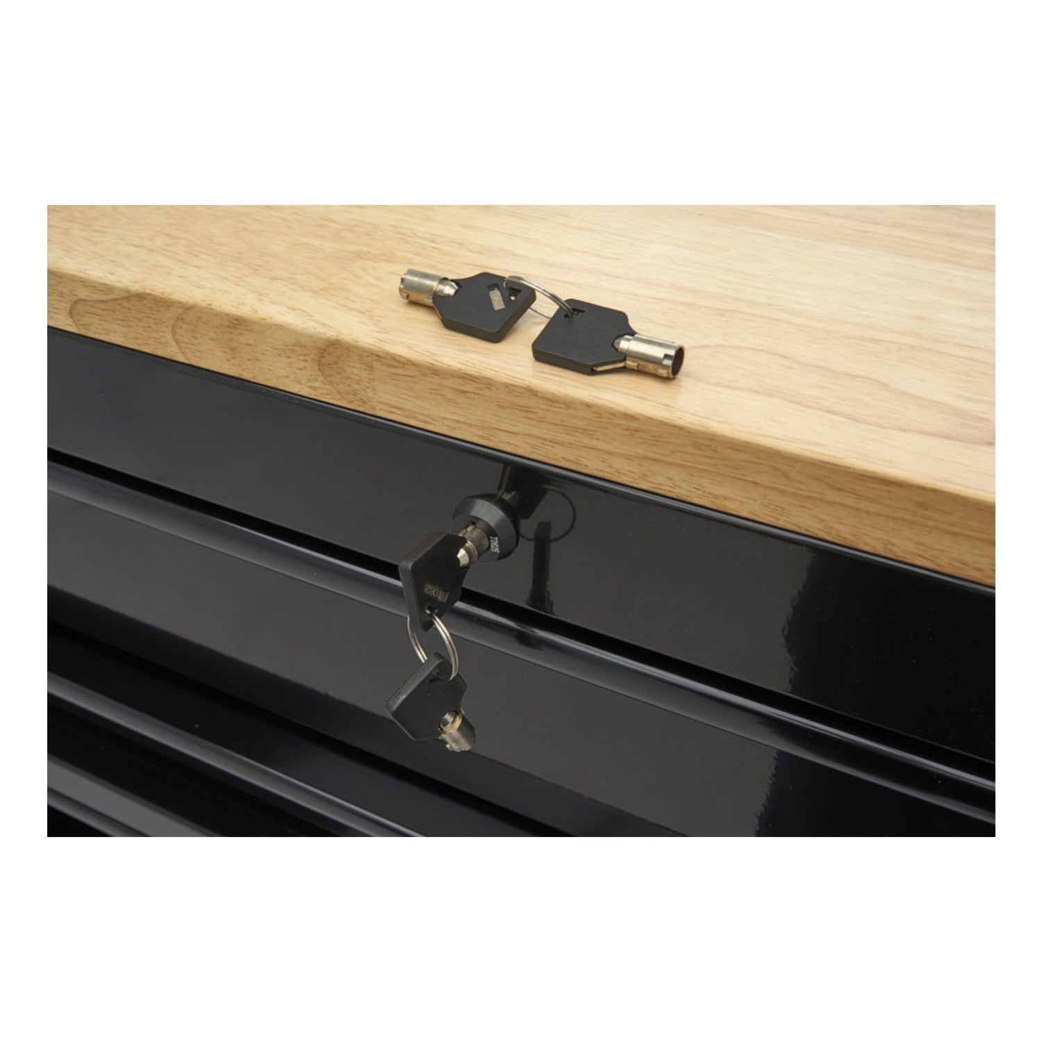 Mobilný pracovný stôl s drevenou doskou, s náraďovou skrinkou, 14 zásuviek, profesionálny, 182cm HBM