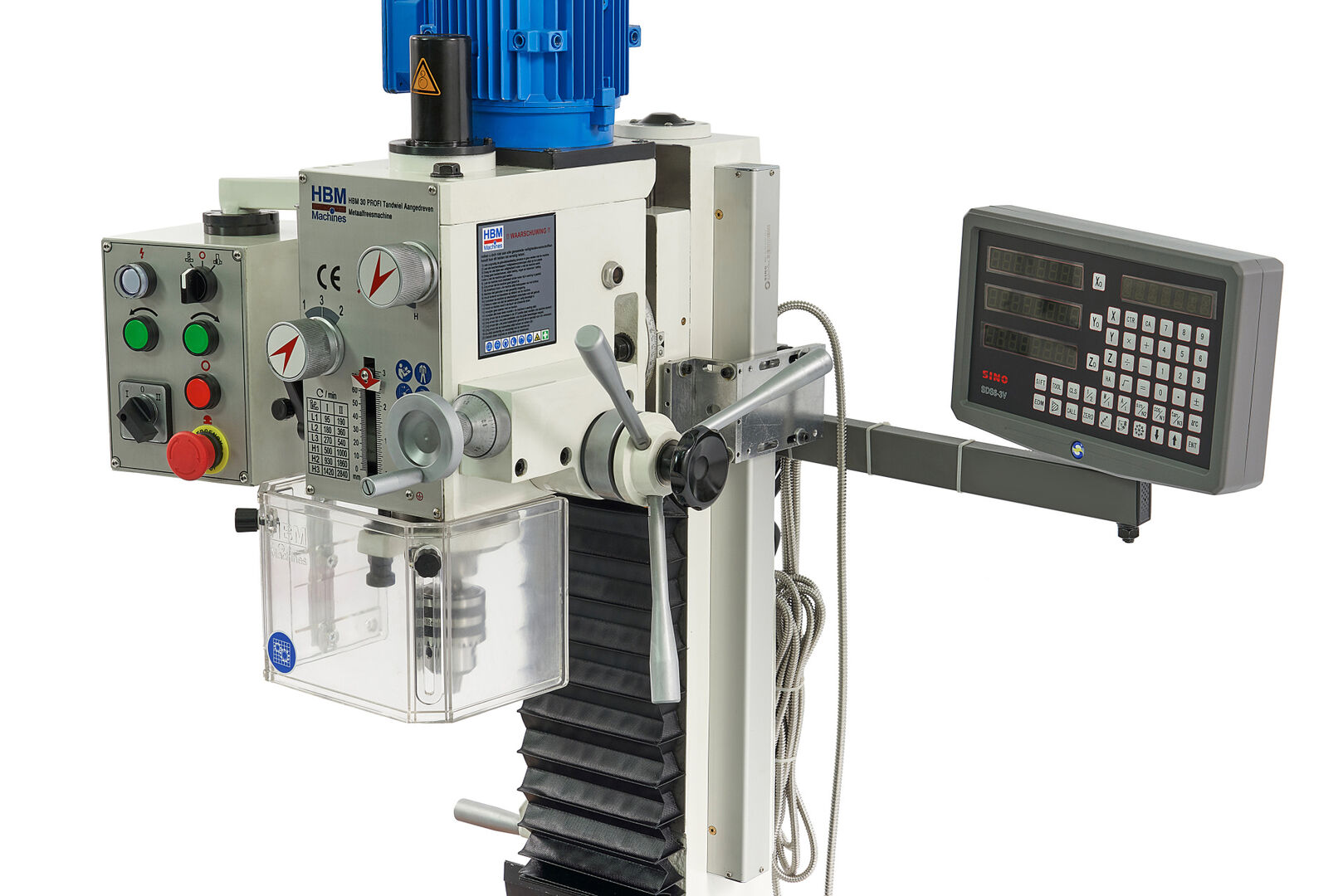 Profesionálna stĺpová vŕtačka 30mm DRO HBM