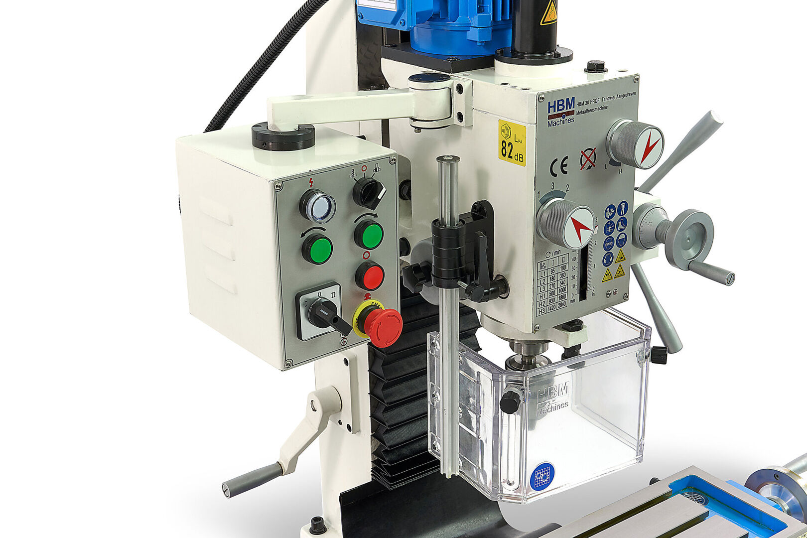 Profesionálna stĺpová vŕtačka 30mm DRO HBM