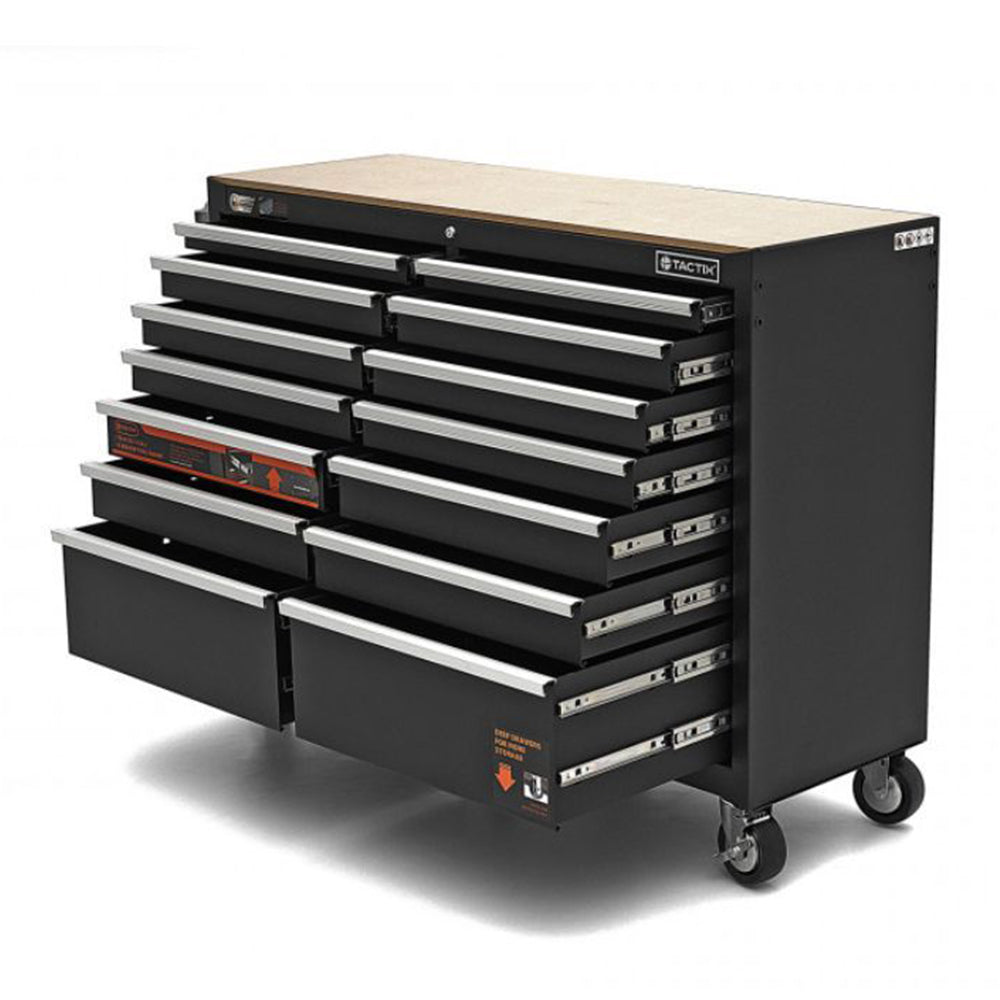 Dielenský vozík - skrinka na náradie s pracovným stolom, 14 zásuviek, 133cm