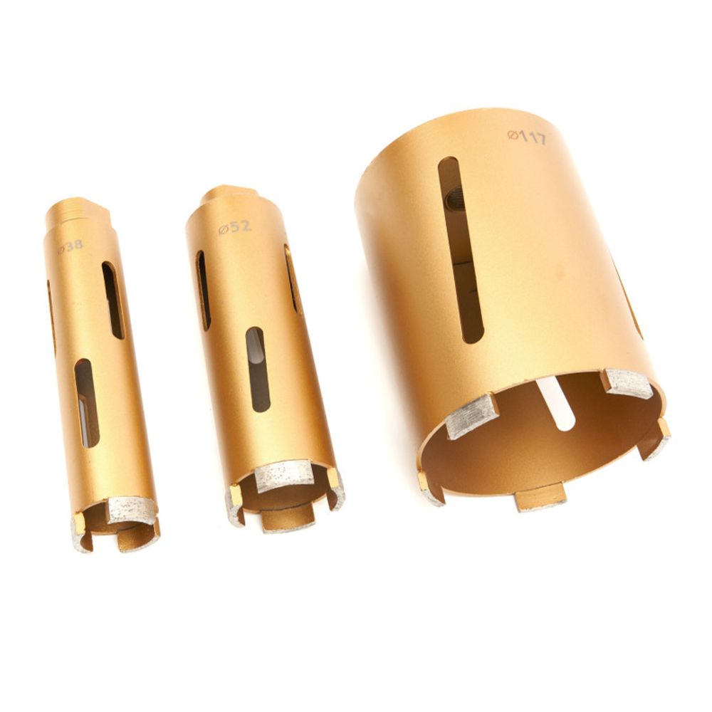 Sada diamantových vykružovacích korunkových vrtákov, 9ks, 38, 52, 117mm HBM