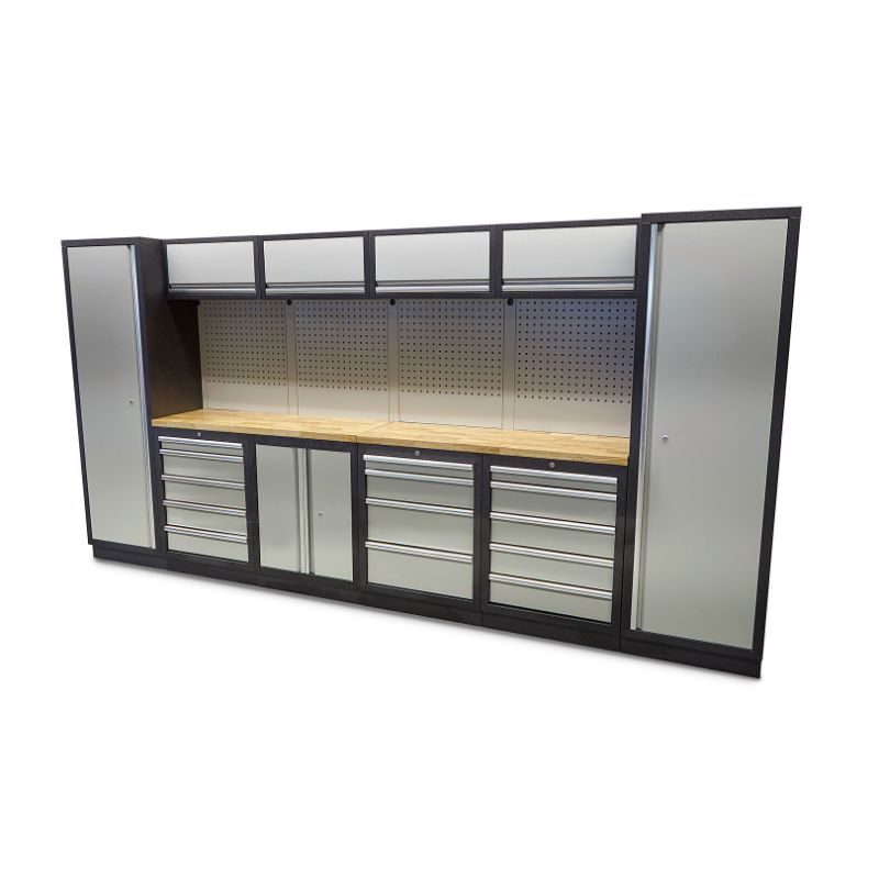 Zostava dielenského nábytku 16 dielov 4m x 2m