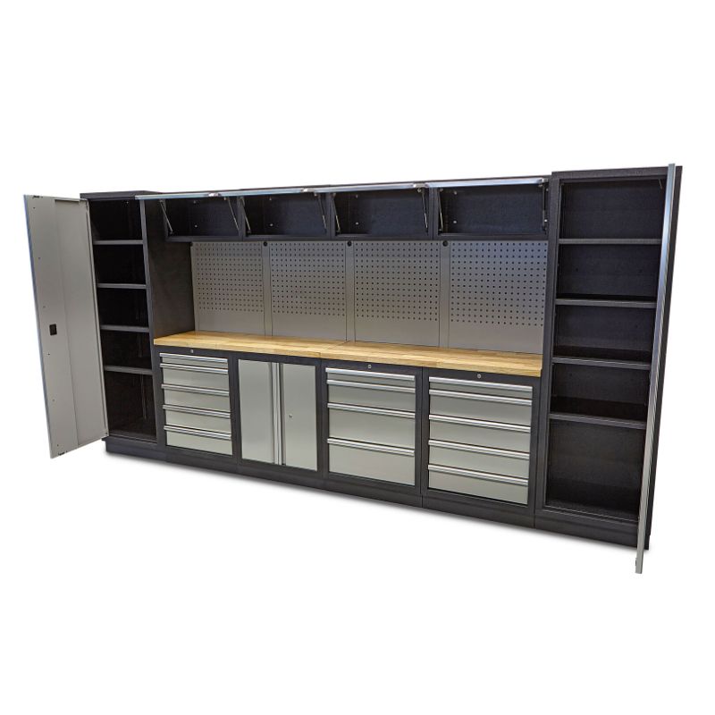 Zostava dielenského nábytku 16 dielov 4m x 2m