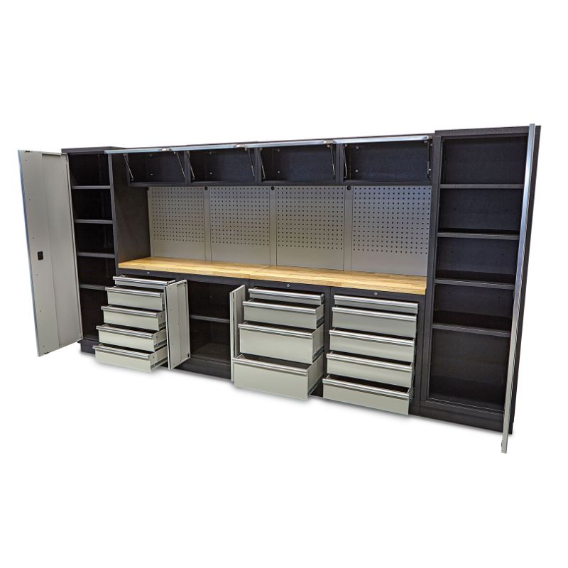 Zostava dielenského nábytku 16 dielov 4m x 2m