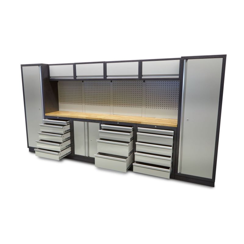 Zostava dielenského nábytku 16 dielov 4m x 2m