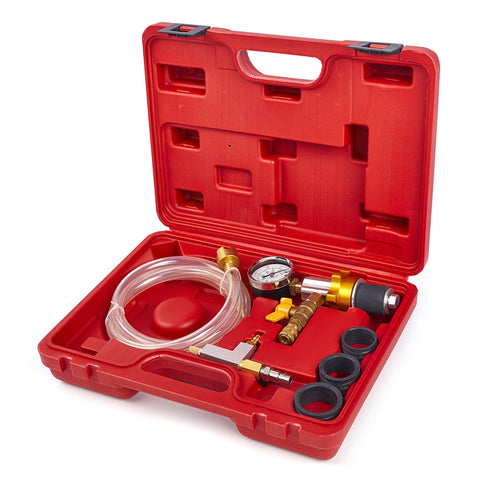 Sada na plnenie a testovanie únikov v chladiacom systéme auta